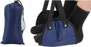Repose-pieds d'avion en nylon noir, hamac de voyage portable pour le bureau sous le bureau et l'extérieur - Product Image 4