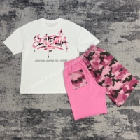 Ensembles de t-shirts à manches blanches MS918 100% coton avec logo personnalisé t-shirts grande taille surdimensionnés avec impression DTF personnalisée pour hommes