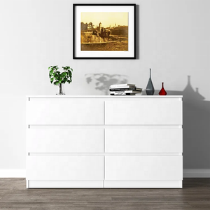 Cassetta moderna a 6 cassetti pannello in legno <span class=keywords><strong>bianco</strong></span> per cassettiere per <span class=keywords><strong>soggiorno</strong></span> e camera da letto mobili per uso domestico o alberghiero - Product Image 2
