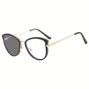 Gafas de Sol de Moda 2025 con Logotipo Personalizado, Gafas de Ojo de Gato para Mujer, Monturas de Aleación Fotocromáticas, Gafas Fotocromáticas Anti Luz Azul - Product Image 3