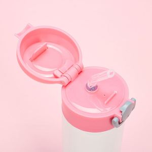 Gobelet isotherme en acier inoxydable pour enfants, 14 oz, avec logo personnalisé, antidérapant, à double paroi, avec paille et couvercle - Product Image 3