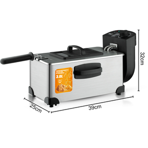 <span class=keywords><strong>Freidora</strong></span> RAF R.5219 <span class=keywords><strong>de</strong></span> 2000W y 3.0L <span class=keywords><strong>de</strong></span> Gran Capacidad con Control <span class=keywords><strong>de</strong></span> Temperatura Seccional y Diseño Anti-Quemaduras para Cocina Doméstica - Product Image 5