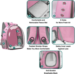 Mochila Burbuja Transparente y Ventilada para Mascotas, Transportín para Gatos y Perros, Venta al Por Mayor - Product Image 2
