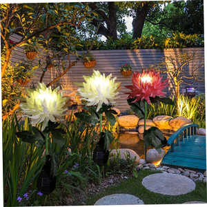 Luces de crisantemo de <span class=keywords><strong>Navidad</strong></span> con energía solar, luces de jardín, luces de tierra solares impermeables para exteriores para patios traseros, caminos - Product Image 3