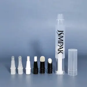 Custom Logo Hot Stamping Shell Twist Cosmetic Pen Transparent Lip Gloss Container Applicators Tubes For Small Order