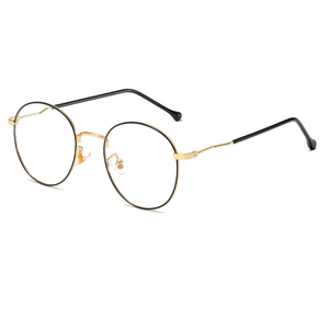 Venta al por mayor patrón sólido redondo metal fotocromático anteojos marcos luz azul bloqueo <span class=keywords><strong>miopía</strong></span> óptica - Product Image 4