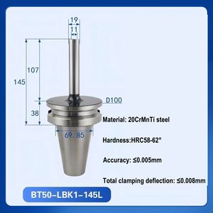 Высокоточный цанговый патрон BT50 LBK1 115L с хвостовиком BT50 для расточных головок LBK1 LBK6 и двухзубых расточных фрез - Product Image 4