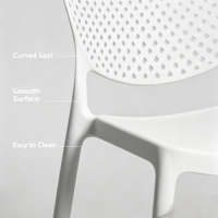 Tabouret de bar monobloc en plastique moulé, design moderne et minimaliste, créatif, à dossier haut, sans accoudoirs, sans cadre, pour magasins de vêtements