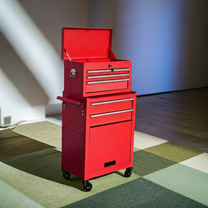 Armoire à Outils Mobile en Acier Verrouillable avec Tiroirs <span class=keywords><strong>et</strong></span> Porte de Rangement Inférieure, Servante d'Atelier Roulante pour Garage Professionnel OEM - Product Image 3