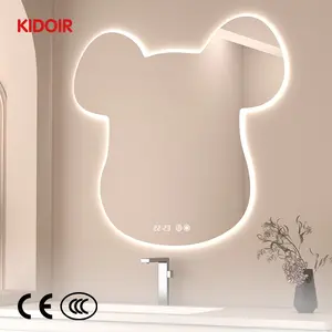 Kidoir 3x 10x Magnifying Barber Station Full Length Defogger Humidity Display Wifi Backlight Dimmer Light Bathroom Led Mirror