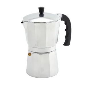 Europe Style Aluminum Stovetop 1-6-cup Espresso Maker Moka Kettle Italian Espress Coffee Tea Pots for Cappuccino or Latte