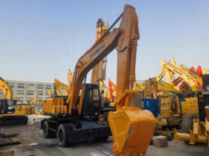 Haute qualité corée du sud Hyundai 210W-7 pelle sur pneus pelle seconde main terrassement Machine de travail d'occasion utilisé Original 210 à vendre - Product Image 4