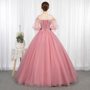 Pink Tulle Ball Gown Strapless Empire Waist Wedding Dress Women's Formal Evening Gown Party Dress Stage Performance Dress - Product Image 4