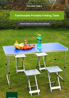 TUOYE extérieur hauteur réglable 60cm * 120cm pliant Portable Camping pique-nique Portable Table pliante Table