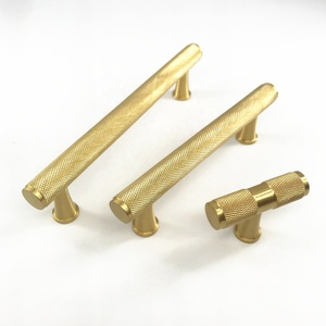 14mm Bar T Shape Wardrobe <strong>Cupboard</strong> Satin Solid Brass Knurled <strong>Handle</strong> Knobs Kitchen Bedroom <strong>Copper</strong> Cabinet Door Pull <strong>Handles</strong> - Product Image 2