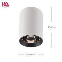 Plafonnier LED encastré dimmable IP54 CRI90 5W pour hôtel et commerce, en aluminium 90mm, 220V, blanc chaud 3500K 4000K