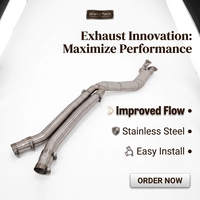 Tuyau d'échappement intermédiaire Ecnal haute performance en acier inoxydable SS304 de 4 pouces (101 mm) pour BMW G80 G82 M3 M4 S58 3.0T, fixation par boulons