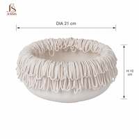 Jossin handgemaakte witte keramische chocolade schaal decoratieve serveerschaal voor desserts & snacks huisdecoratie