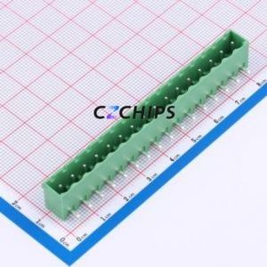 DB2ERC-5.0-16P-GN Plug-in Terminal Block P=5mm Connector Board-to-Board / Socket - Closed 1x16P 5mm Green - Product Image 1