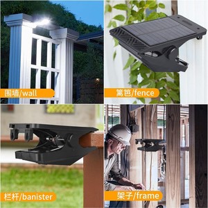 Solar Clip On Light LED Patch 2.4V Outdoor Wall Fence Banister <b>Frame</b> Camping Garden Patio Sensor Light - Product Image 1