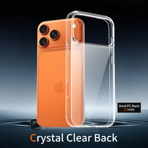 Coque hybride Premium TPU PC pour iPhone 17 18 Pro Max, transparente comme du cristal, dos rigide de 2,0 mm, antichoc, protection robuste pour téléphone - Product Image 1
