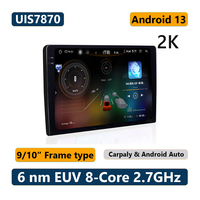 Estéreo universal 7870 para coche, pantalla de 9/10 pulgadas 2000 x 1200 Android Carplay FM DSP reproductor multimedia WIFI GPS
