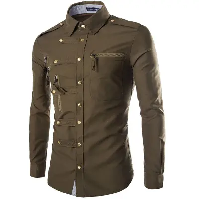 Vente en gros walson D95440T nouveau modèle mode europe à manches longues décontracté hommes chemise chemise conceptions pour hommes vêtements