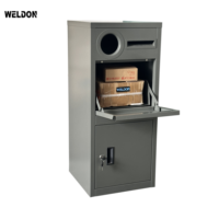Boîte à colis intelligente en métal, grande, autoportante, étanche, antivol, verrouillable, sécurisée pour la maison, durable, pour rangement extérieur