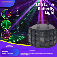 Lumière LED papillon à trois couches, lumière laser, éclairage de scène, lampes de poche pour KTV et bars, lumières laser rotatives colorées pour la maison