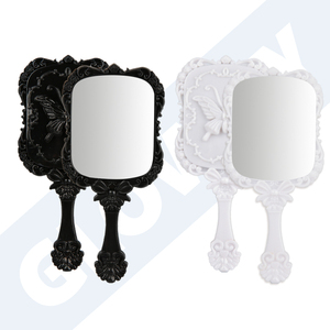 Nuovo stile principessa a forma di farfalla <span class=keywords><strong>specchio</strong></span> palmare in plastica trucco Vintage ovale specchietto cosmetico per le <span class=keywords><strong>donne</strong></span> ragazze - Product Image 1