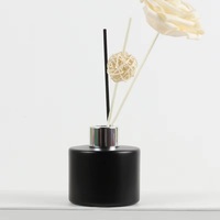 Diffuseur en verre avec couvercle en aluminium noir, produit de luxe, 100ml, en stock