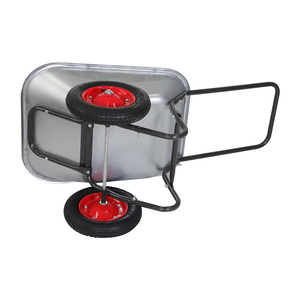 <span class=keywords><strong>Brouette</strong></span> de chantier économique à double roue pour ouvriers et projets de bricolage – Pratique et robuste - Product Image 3