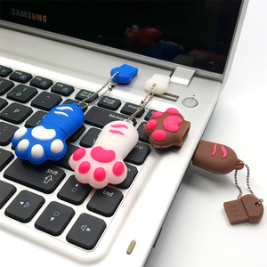 แฟลชไดรฟ์ USB 2.0 รูปอุ้งเท้าแมวน่ารักแบบการ์ตูน 3 มิติ ความเร็วสูง รับประกัน 2 ปี สำหรับการถ่ายโอนข้อมูลที่ปลอดภัย ความจุ 1GB-128GB - Product Image 6