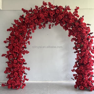 Cercle blanc Rose Floral entrée arc porte mariage Stand fleur Arrangement arc toile de fond mariage Floral arc - Product Image 6