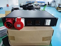 Boîtier de distribution d'alimentation monophasé pour montage en rack 32A triphasé 2U