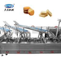 Machine automatique Skywin 3+2 pour le remplissage et le sandwiching de biscuits à la crème avec machine d'emballage en pile