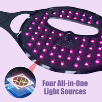 Masque LED 630nm 850nm 590nm 460nm Rouge Jaune Bleu Violet Appareil de beauté Thérapie par lumière infrarouge