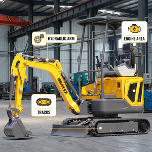 Envío Gratis: Excavadora HUAYEE de 1.6 Toneladas con Motor EPA Kubota, Máquina de Movimiento de Tierras, Retroexcavadora, Excavadora Agrícola, Mini Excavadoras - Product Image 6