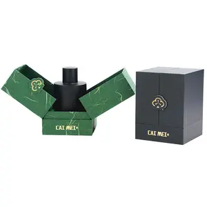 New Design Luxury Cardboard Magnetic Double Open Door Skincare Perfume Bottle Packaging Gift Box