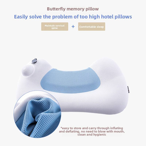 Almohada Rectangular Inflable de Espuma Viscoelástica Ligera y Personalizable con Soporte para el Cuello, Ideal para Viajes, Oficina y Siestas - Product Image 5