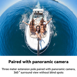 Monopode extensible en fibre de carbone de 3 m, bâton à <span class=keywords><strong>selfie</strong></span> invisible pour Insta360 / DJI Action / GoPro / Xiao <span class=keywords><strong>Yi</strong></span> Sports Camera - Product Image 3