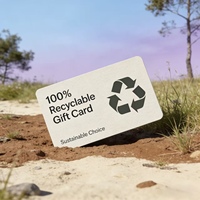 Tarjetas de Regalo Ecológicas de RABS Reciclado con Logotipo a Color Personalizado y Recubrimiento UV para Programas de Fidelización y Recompensas en Tiendas Minoristas