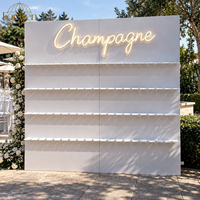 Support mural en verre blanc pour flûtes à champagne – Présentoir pour réceptions de mariage, fêtes, hôtels, bars, banquets, événements – Service OEM ODM