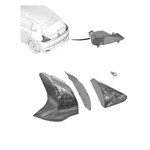 Nouveau feu arrière antibrouillard et feu arrière combinés de haute qualité <span class=keywords><strong>H7</strong></span> 6350HG 6351HG 9801779480 9801780180 Peugeot 3008 (T84E) SUV Citroën - Product Image 5