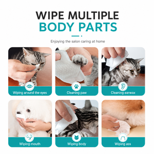 Ultra-Purified 99.6% EDI Water Biodegradable Soft Non-Woven Eye <strong>Wipes</strong> for Dogs Cats Daily Cleaning Pet <strong>Wipes</strong> - Product Image 5