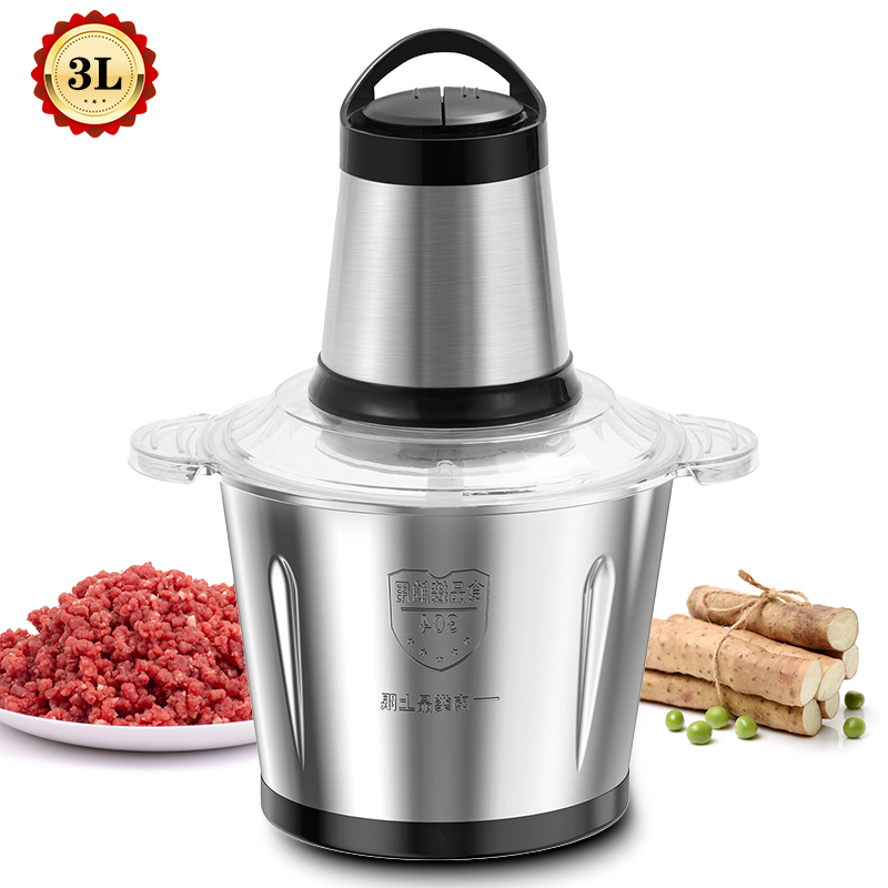 Hot Stock-best Home Kitchen Stainless Steel Electric Meat Grinder 2l 3l 5l Small Meat Chopper Fufu Machine