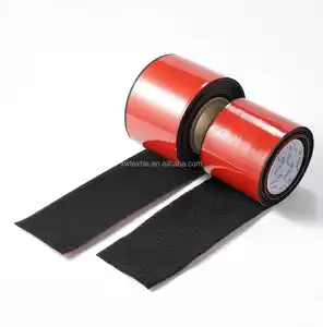 Industrial Use Heavy Duty White Black Hook And Loop Tape Velcroes Roll With Heavy Duty Adhesive