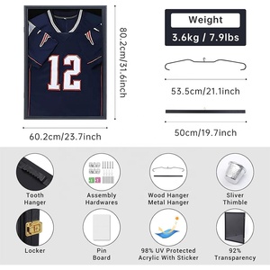 Espositore per Maglie Sportive con Cornice, Vetrina per Magliette, Cornice per Maglia da Calcio con Protezione UV al 98% - Product Image 2