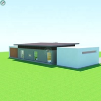 Maison préconditionnée de 3 chambres à coucher, Structure en acier lourd, Design de résidence moderne avec Garage au royaume-uni, 135sqm