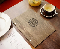 Copertina per Menu in Legno Inciso, Album DIY, Raccoglitore Personalizzato in Legno per Ristoranti, Matrimoni, Caffè, Artigianato Fatto a Mano